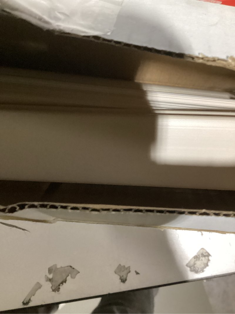 Condition photo showing New/Like New for Cordless Light Filtering Mini Blind - 35 Inch Width, 64 Inch Length, 1" Slat Size - Alabaster - Cordless GII Morningstar Horizontal Windows Blinds for Interior by Achim Home Decor 35"W x 64"H Alabaster