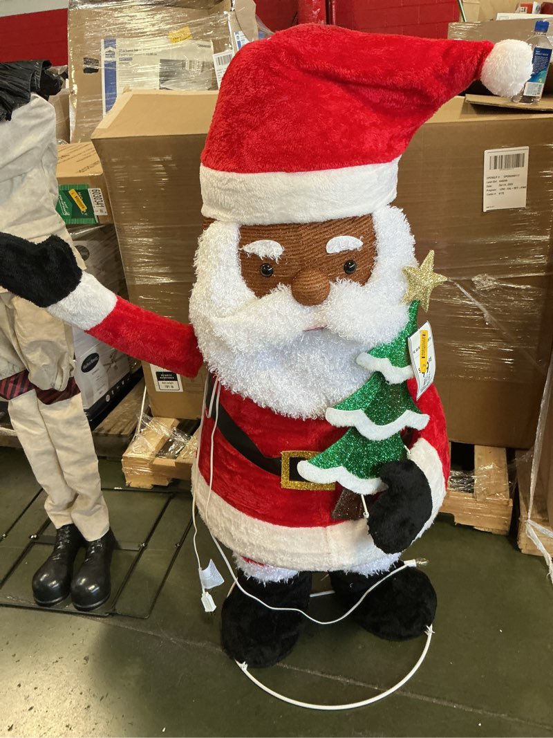 Holiday Living 4-ft LED Pop Up Black Santa