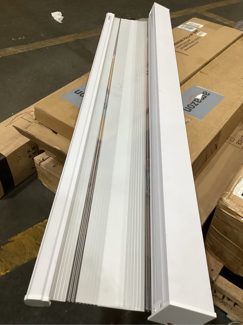 Condition photo showing As Is for persilux cordless zebra blinds for windows, roller shades for windows (34.5" w x 64" h, white) dual layer fabric for day and night,room darkening shades for home, office, bedroom and living room 34.5"w x 64"h white