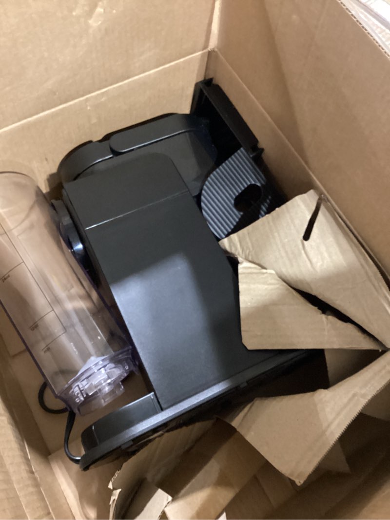 Condition photo showing As Is for keurig k-express single serve k-cup pod coffee maker, 3 brew sizes, strong button feature, 42oz removable reservoir, black