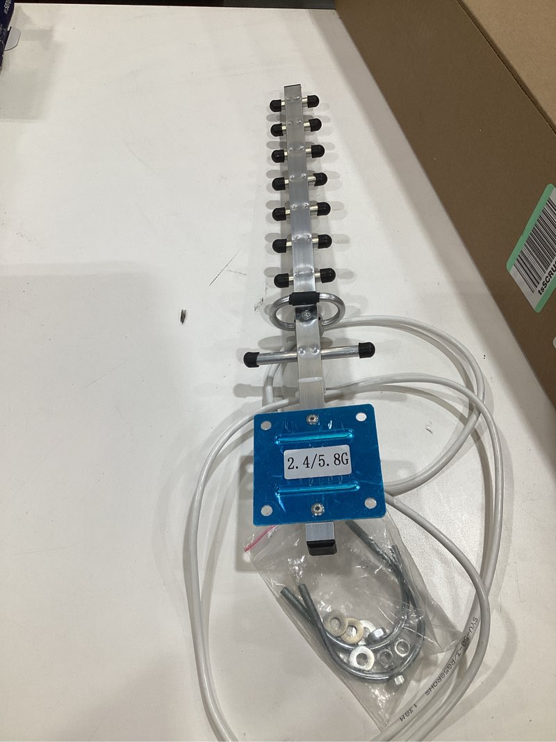 Condition photo showing As Is for boobrie dual band yagi wifi antenna 2.4g/5.8g 8dbi outdoor directional antenna high gain rp-sma female connector 4.92ft rg58 cable 13 unit wifi yagi antenna for router network card wifi signal booster