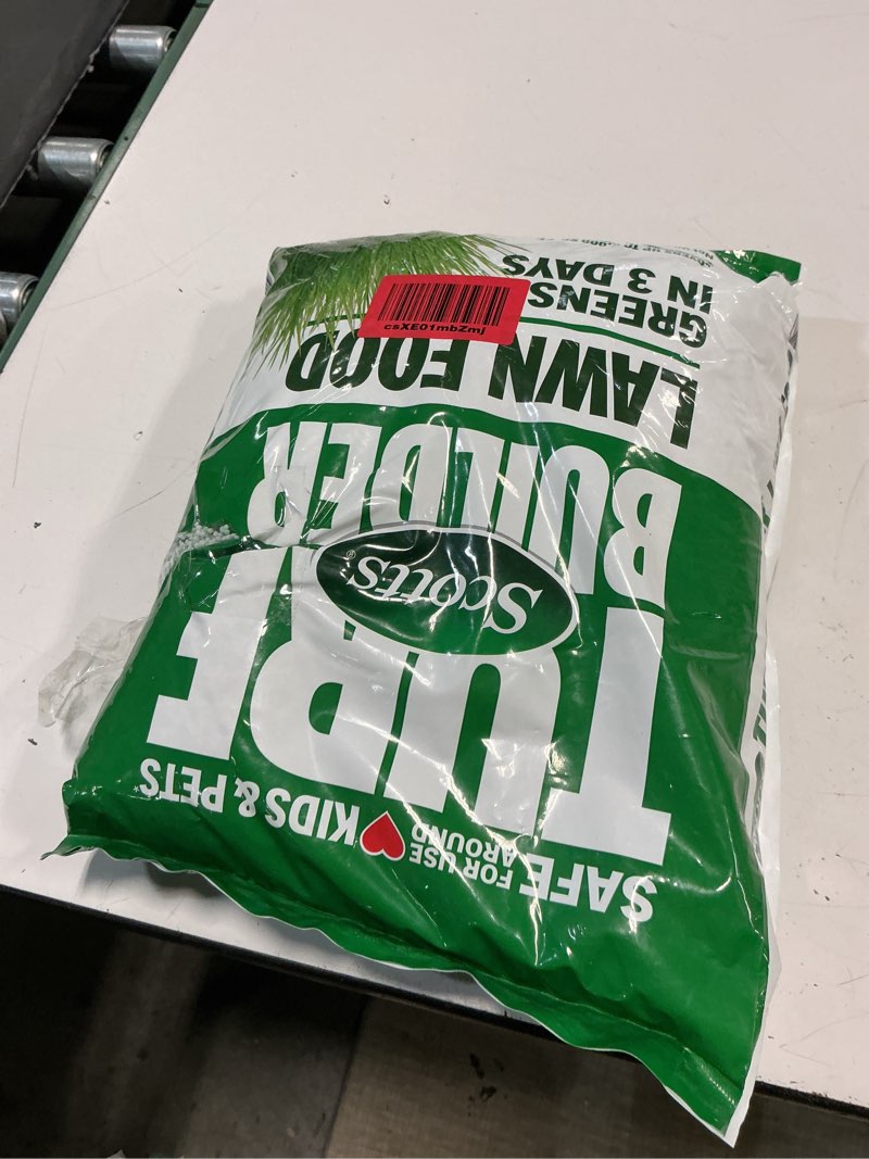 Condition photo showing Good Condition for scotts turf builder lawn food 15.8 lbs. - 38-0-4 granular fertilizer for all grass types, covers up to 5,000 sq. ft.