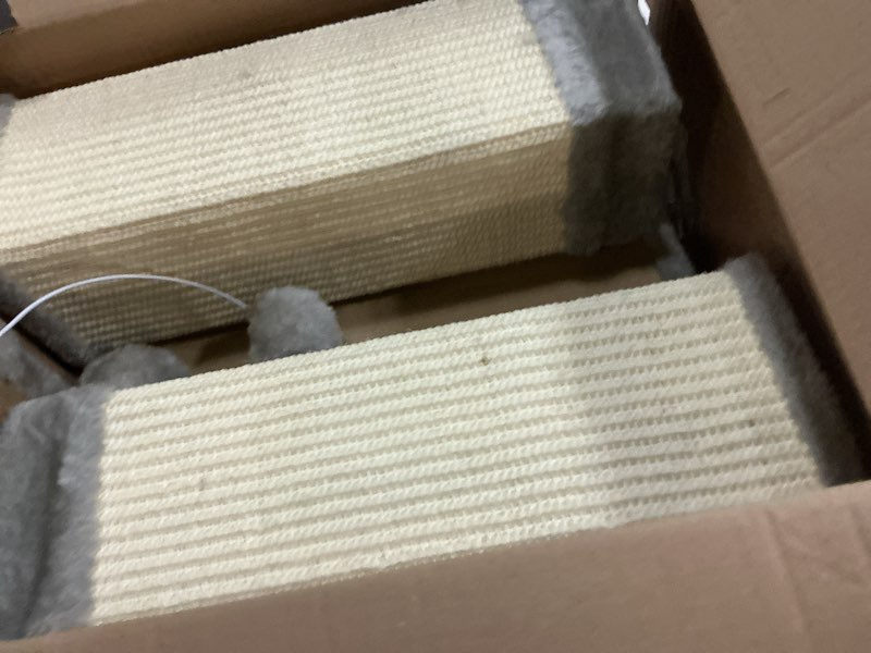 Condition photo showing Good Condition for Cat Scratching Post 33 inch for Indoor Cats, High Cat Scratch Post Grey, Cat Tree for Full-Body Stretching, Protect Your Furniture