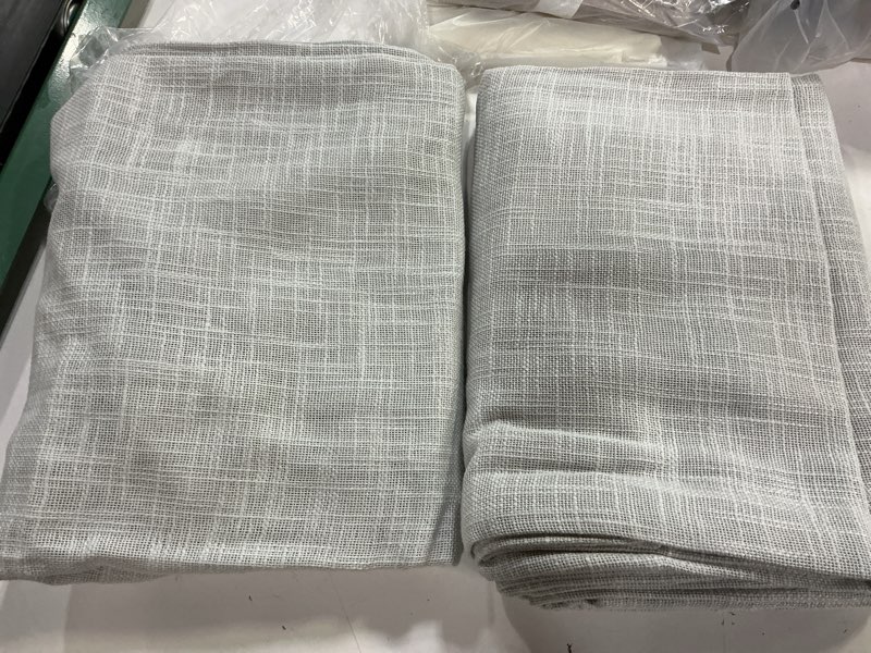 Condition photo showing New/Like New for quince cotton sheer curtain set 48”x84” (set of 2) cloud