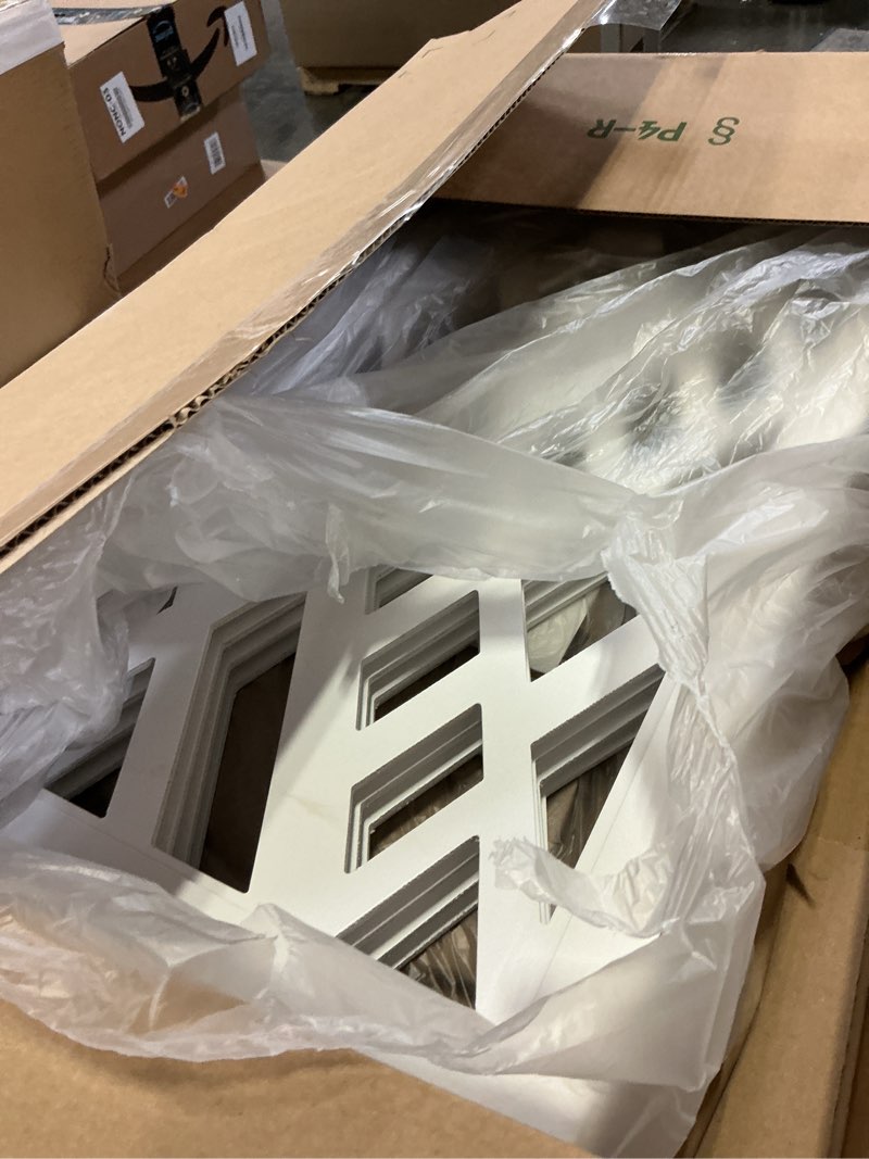 Condition photo showing Good Condition for cut-out design 23" dog gate retractable stair gate foldable puppy gate indoor - freestanding lightweight pet barrier for doorways, stairs, hallways (extends to 41", white) h:23" / w:4"-41"