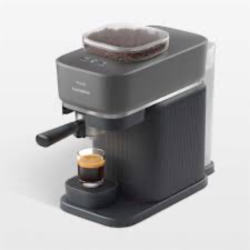 Philips Baristina Espresso Machine, Grind, Tamp & Brew Coffee Beans in One Swipe, Compact, 16 Bar Pump Pressure, Automatic Grinder, Black with Black 