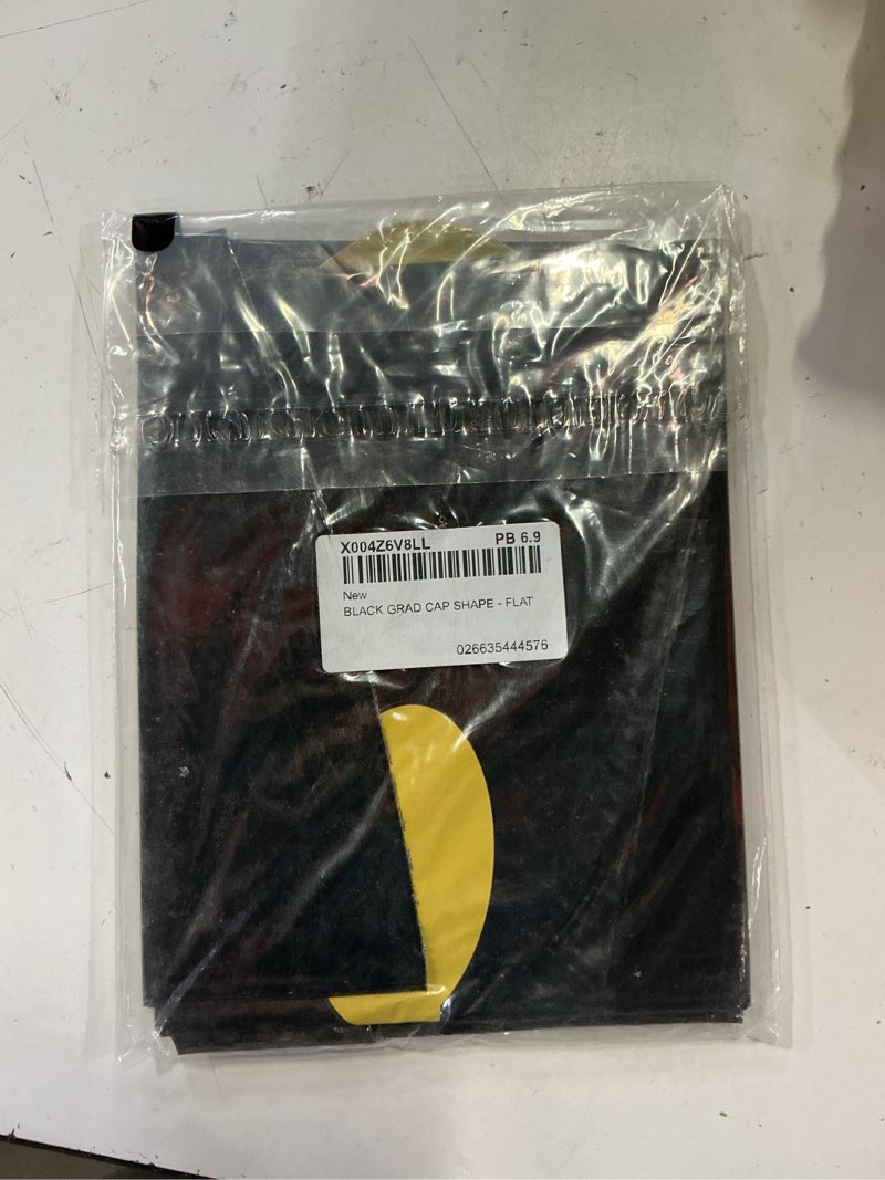 Condition photo showing New/Like New for amscan black grad cap mylar party foil balloon, 31", multicolor