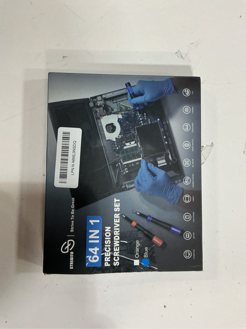 Condition photo showing Good Condition for STREBITO Small Precision Screwdriver Set 64-piece with Torx, Triwing, Pentalobe, Electronics Repair Tool Kit for Computer, PC, Laptop, Macbook, Tablet, Phone, PS5, XBOX, Switch, Glass, Ring Doorbell Blue