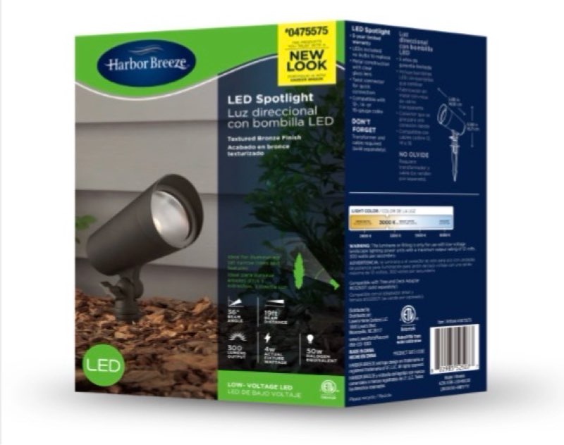 Harbor Breeze 300-Lumen 4-Watt Bronze
