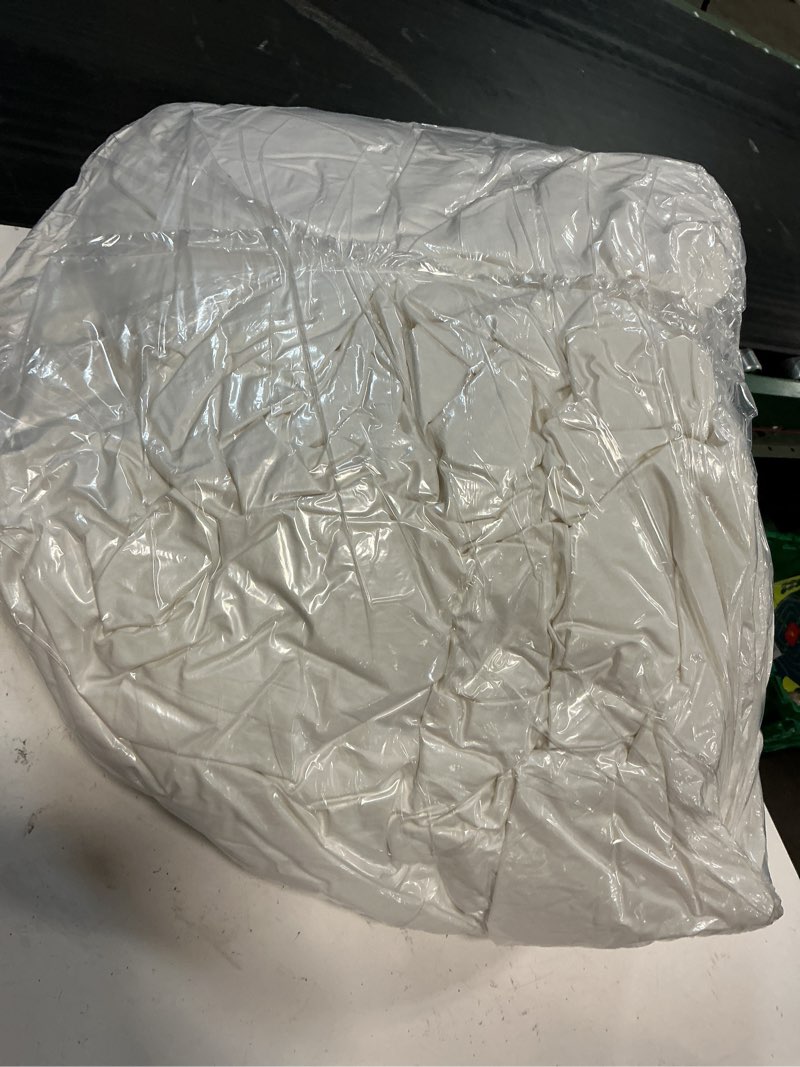 Condition photo showing As Is for luxe goose down comforter duvet insert, king/cal king, white