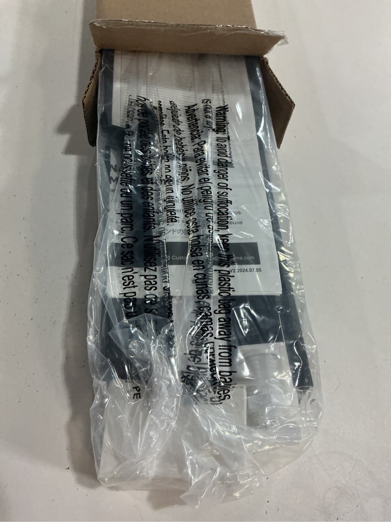 Condition photo showing New/Like New for lazblinds no drill blackout vinyl mini blinds, black 24"x64" | no tools needed. child-safe cordless lift. 100% blackout for total privacy. durable, easy clean. black 24" w x 64" h