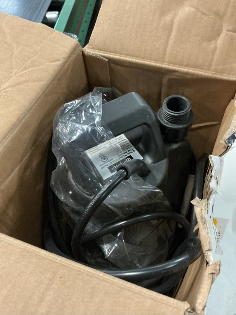 Condition photo showing As Is for utilitech 0.167-hp thermoplastic submersible utility pump
