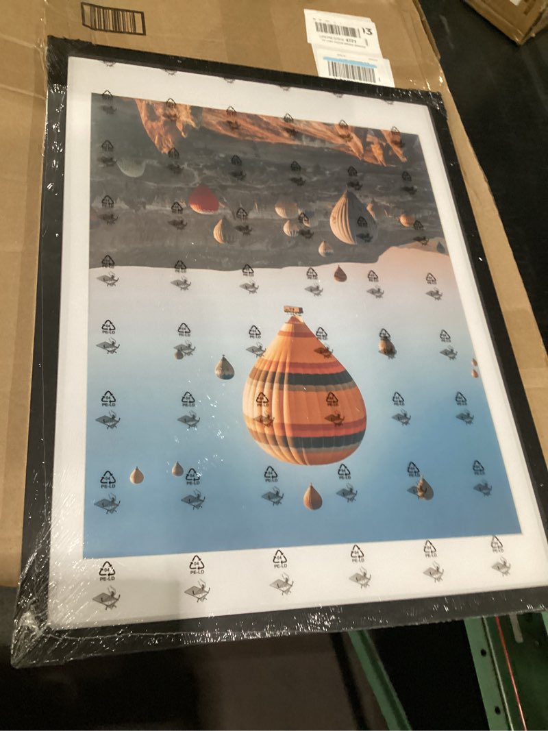 Condition photo showing New/Like New for jcjmy 12x18 picture frame with 11x17 mat, display photo 11x17 with mat or 12 x 18 without mat, wall hanging large 12 by 18 poster frame with plexiglass, black black 12x18 inch