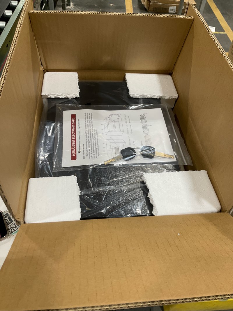 Condition photo showing Good Condition for 1.2 Cuft Safe Box Fireproof Waterproof, Digital Security Safes for Home Use Fire and Water Proof with Combination Lock, Alarm System and Removable Shelf, Anti-Theft Document Safes For Money, Jewelry