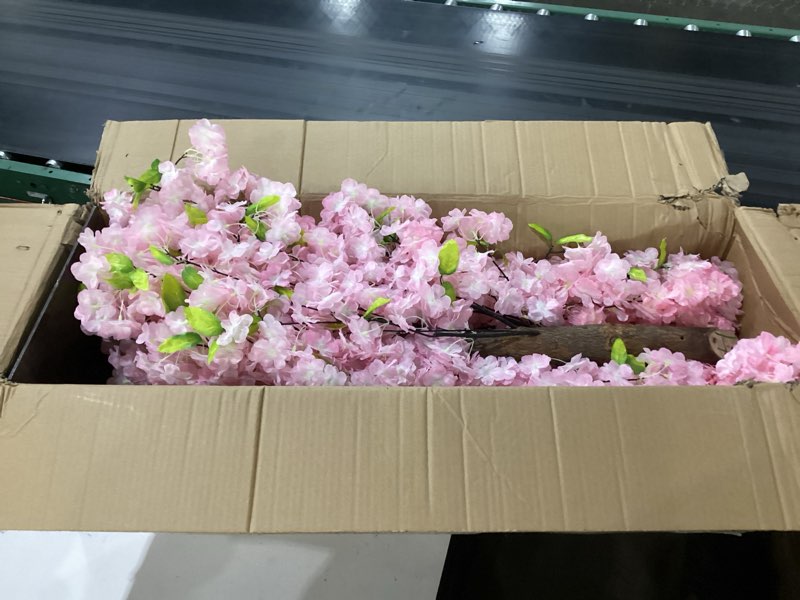 Condition photo showing As Is for artificial cherry blossom trees light pink tree arch flowers cherry blossom pink fake sakura flower indoor outdoor home office party flower silk fake sakura tree 1.6×1m 5ft 3in