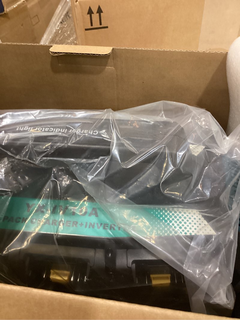 Condition photo showing Good Condition for 2-in-1 Portable Inverter Charger, 1200W Pure Sine Wave Inverter & 6A Rapid Charger for Makita 18V Battery, 6-Port DC to AC 120V Converter, 3 USB-A + 3 USB-C, 300lm LED Light for RV Camp Off-Grid