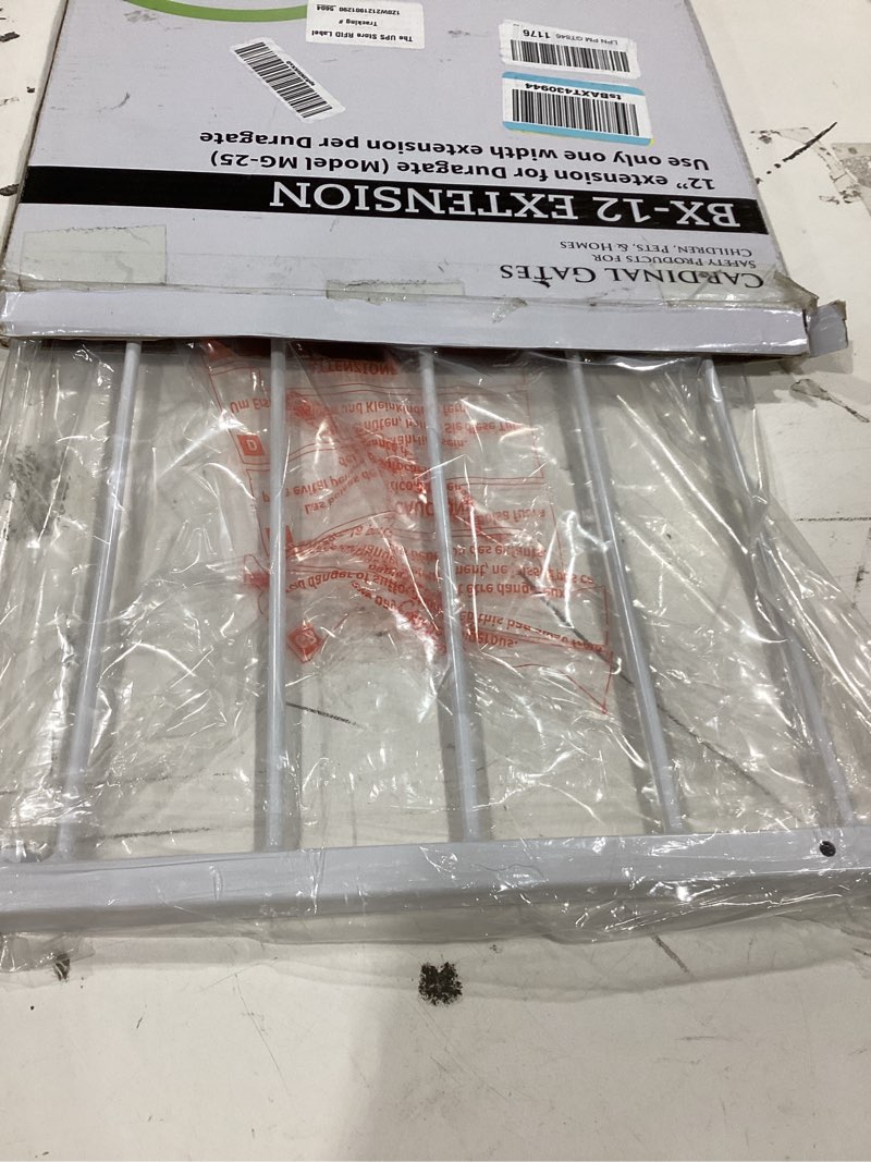 Condition photo showing Good Condition for cardinal gates bx12 baby gate extension - fits cardinal gates safety gates - 12.5 inch wide dog gate extension - white