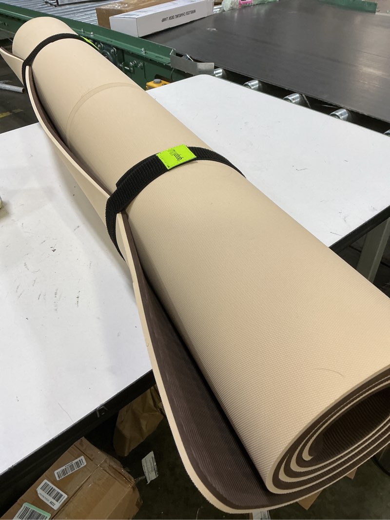 Condition photo showing Good Condition for ilili yoga mat 10mm extra thick and 193cm extra long, 76x28×0.4 inch, double color non-slip tpe material, easy carrying with strap, ideal for yoga, pilates, floor exercise, home and outdoor use, eco friendly