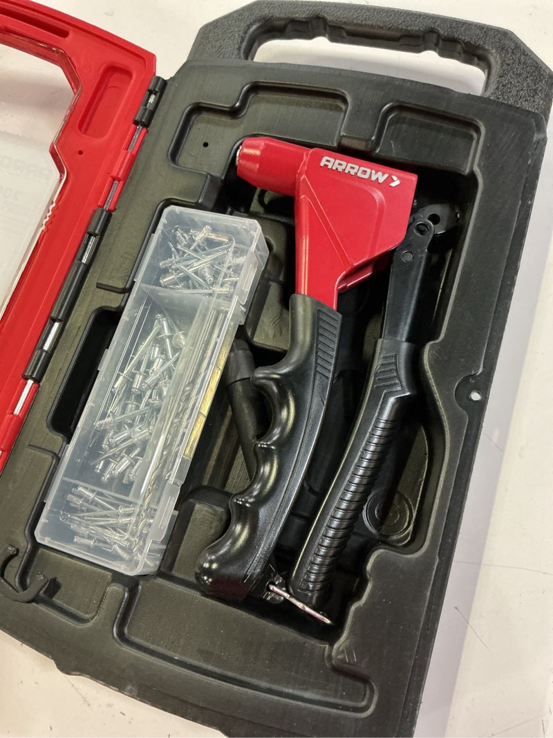 Condition photo showing As Is for arrow rt200mkit headless one-handed swivel rivet tool kit
