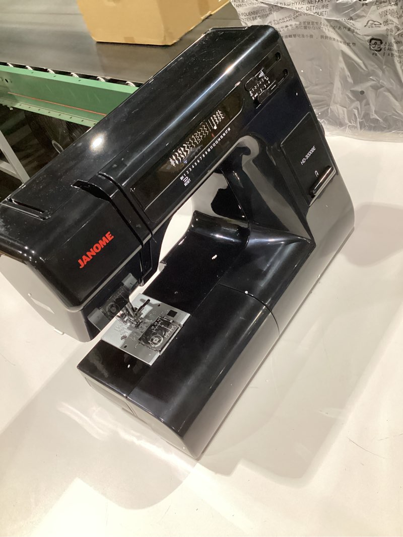 Condition photo showing Good Condition for Janome Heavy Duty HD-3000 Black Edition Sewing Machine with Bonus 6 Piece Quilting Kit, NOT TESTED