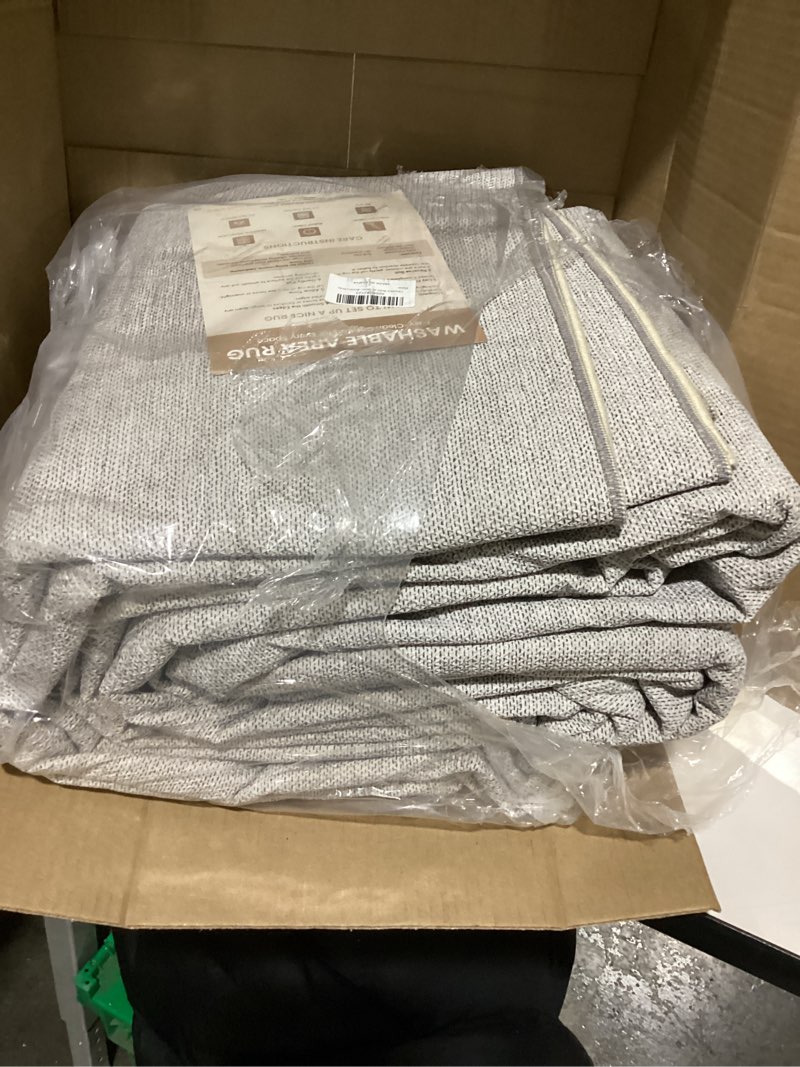 Condition photo showing Good Condition for 8x10 Area Rugs for Living Room, Abstract Neutral Large Washable Rug, Indoor Soft Non-Slip Floor Carpet for Bedroom Dining Room Home Decor, Brown/Grey