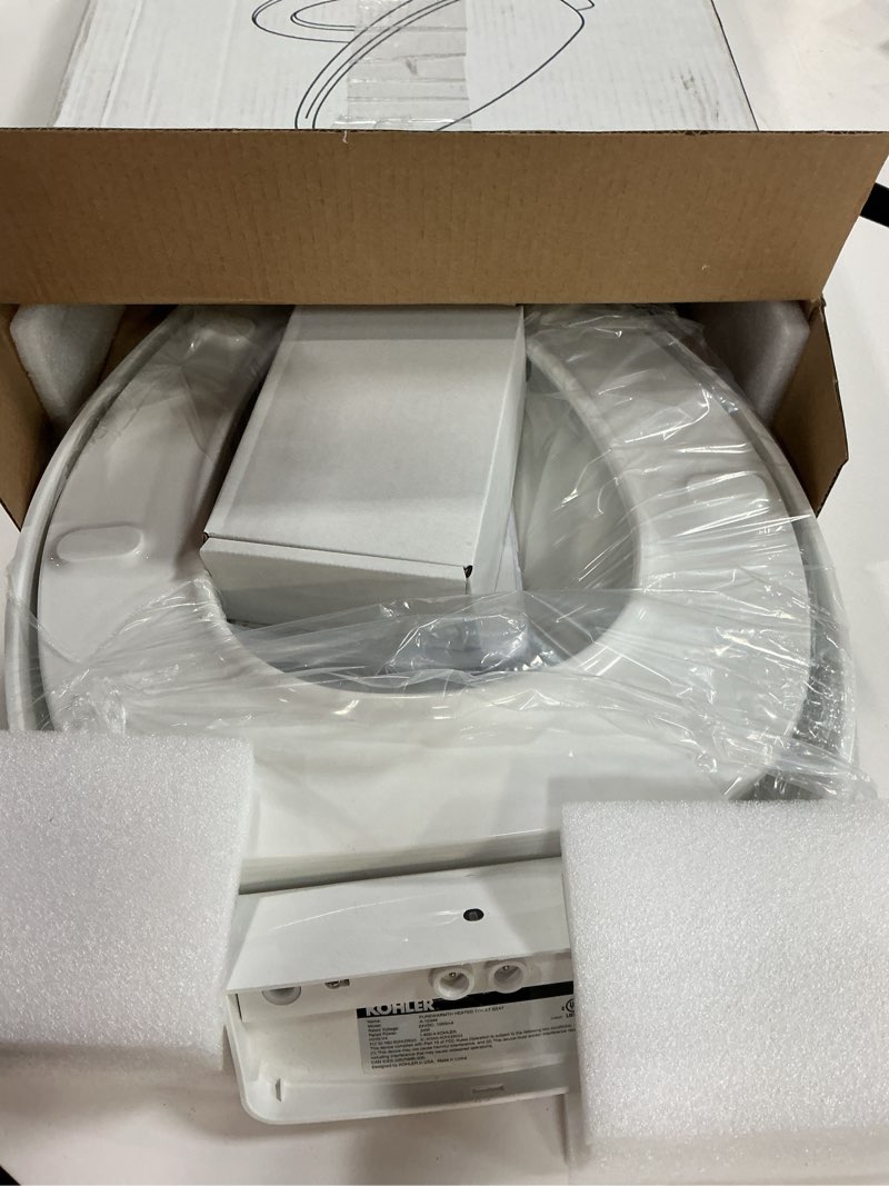 Condition photo showing Good Condition for KOHLER 10349-0 PureWarmth Heated Elongated Toilet Seat, Soft Close Toilet Seat, Quiet-Close, Slow Close, Night Light, White Elongated White