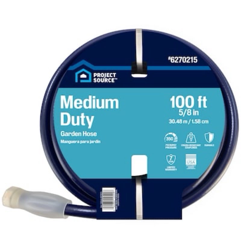 project source 5/8-in x 100-ft medium -duty vinyl blue hose