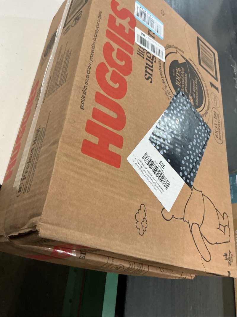 Condition photo showing New/Like New for huggies size 1 diapers, little snugglers diapers, size 1 (8-14 lbs), 198 count (6 packs of 33), packaging may vary size 1 198