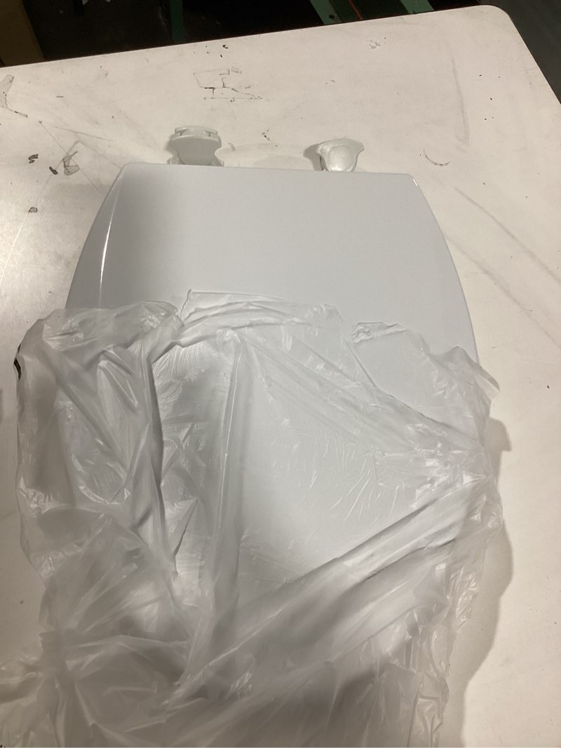 Condition photo showing As Is for Bemis 1500EC 390 Lift-Off Wood Elongated Toilet Seat, Cotton White (Pack of 1)