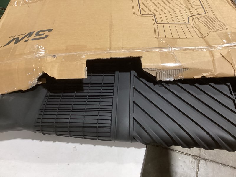 Condition photo showing As Is for 3w dodge ram 1500 floor mats & fornt carpet for 2019-2024 with original storage under rear seat all weather floor liner car accessories ram 1500 new body crew cab (not for classic models) 19-24 ram 1500 w/ storage floor mats & carpet