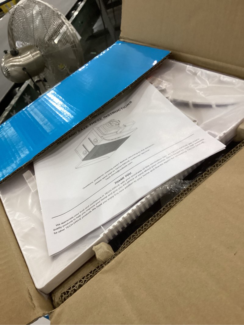 Condition photo showing New/Like New for tech drive super-quiet 70 cfm, 0.3 sone bathroom ventilation and exhaust fan (70cfm)