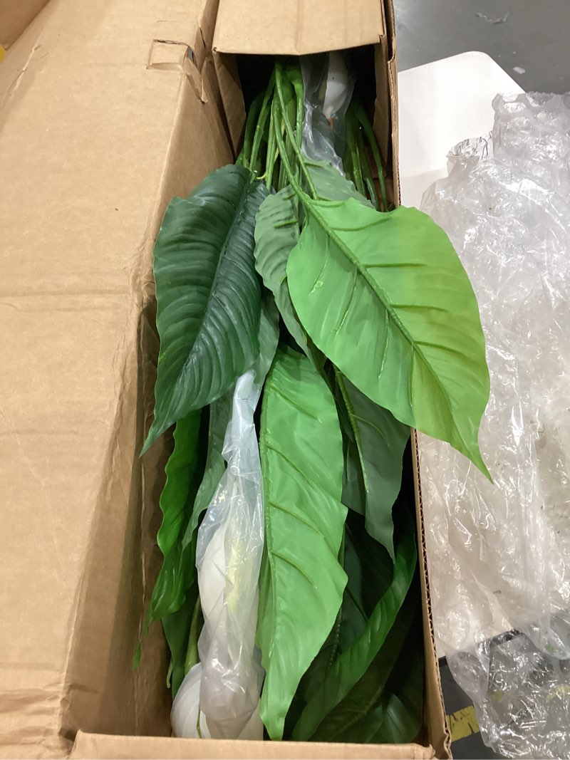 Condition photo showing Good Condition for nearly natural 42” spathiphyllum artificial (real touch) silk plants green