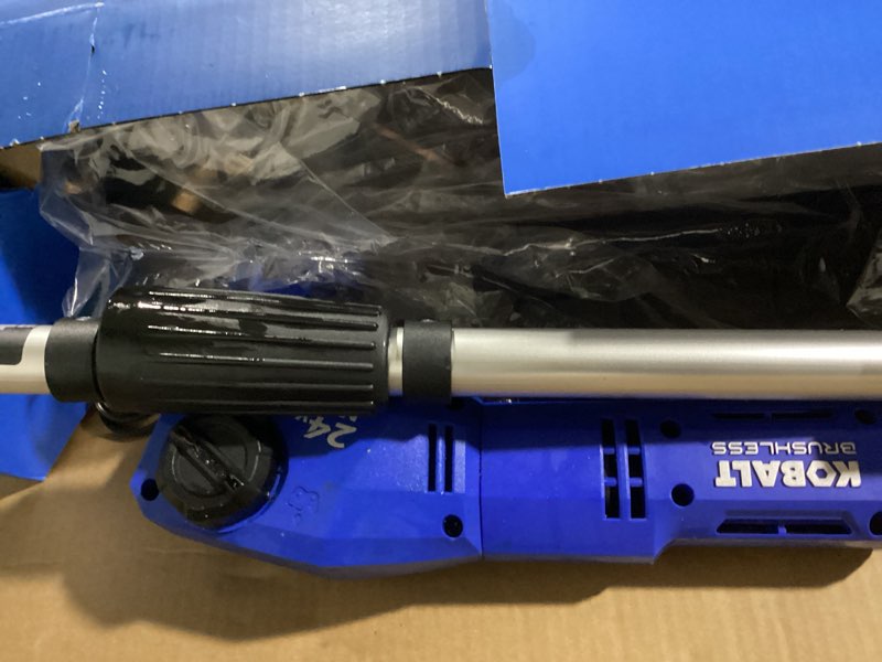 Condition photo showing As Is for kobalt 24-volt 8-in 2 ah pole saw (battery and charger included)
