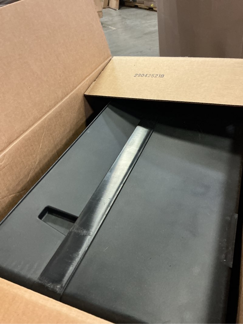 Condition photo showing As Is for camco double battery box - safely stores rv, automotive, and marine batteries - features a heavy-duty corrosion-resilient polymer construction and measures inside 21-1/2" x 7-3/8" x 11-3/16" (55375) frustration free packaging double battery box