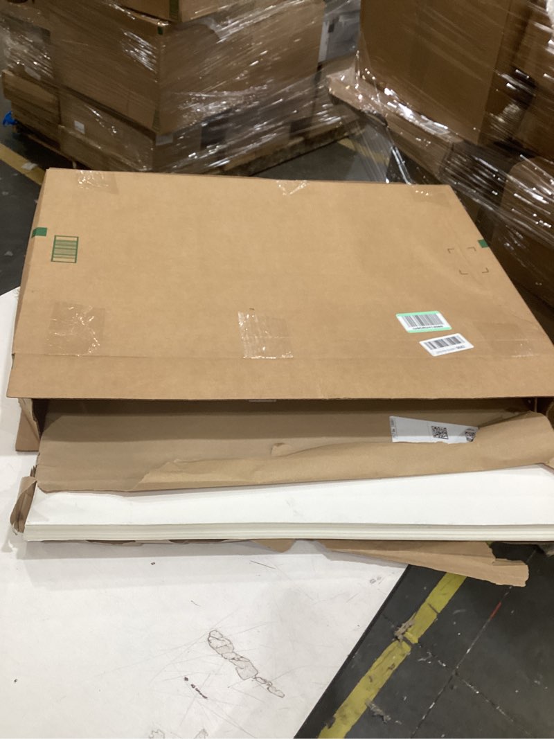 Condition photo showing As Is for 50pcs 22" x 28" poster board white poster paper bulk, rookea 250 gsm thickness vision boards smart poster board for school arts craft projects presentations drawing scrapbooking blank graphic display