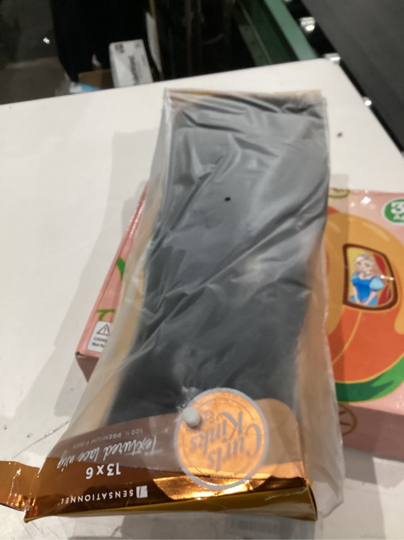 Condition photo showing Good Condition for Sensationnel Curls Kinksandco Kinkyedges Wig - Kinky Layered Blow Out 22 Inch 13X6 Lace Frontal Natural Kinkytexture Edged Hairline for Natural 3C to 4C Hair Textures (SH/CHESTNUT)