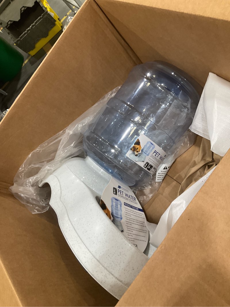 Condition photo showing Good Condition for flexzion gravity pet water dispenser drinking station for dogs cats (3 gallon) automatic replenish waterer for small large breed dog cat,feeding watering fountain supplies bottle dish bowl