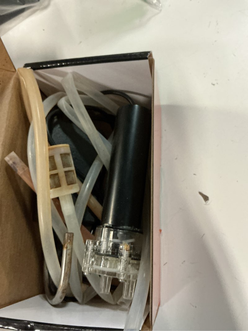 Condition photo showing As Is for food grade electric water transfer pump siphon self-priming small water pump kit 110-240v 2l/min adjustable flow for home brew,wine,beer,kombucha,juice,5 gallon water,coffee,ice makers,aquariums ac-water pump
