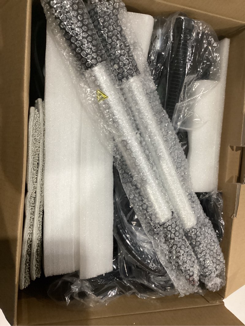 Condition photo showing New/Like New for 11-in-1 Steam Mop - Detachable Handheld Steam Cleaner with 380mL Tank, 260? Floor Steamer for Hardwood, Tile, Grout, Windows, Bath & Kitchen - 3-Level Steam Control, Multi-Purpose Floor Steam Cleaner Black