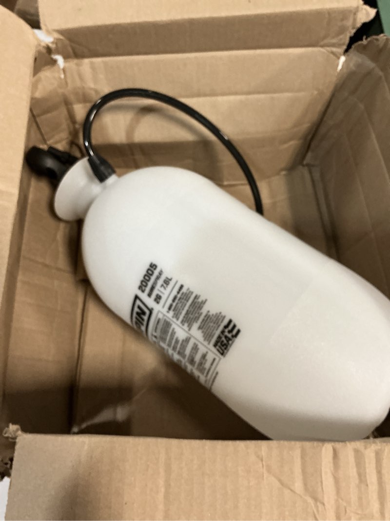 Condition photo showing Good Condition for chapin 20005 pump sprayer, 2?gallon, lawn & garden, translucent poly tank, funnel?top, surespray, adjustable cone nozzle & 34" hose for fertilizer, weed & pest application 2-gallon