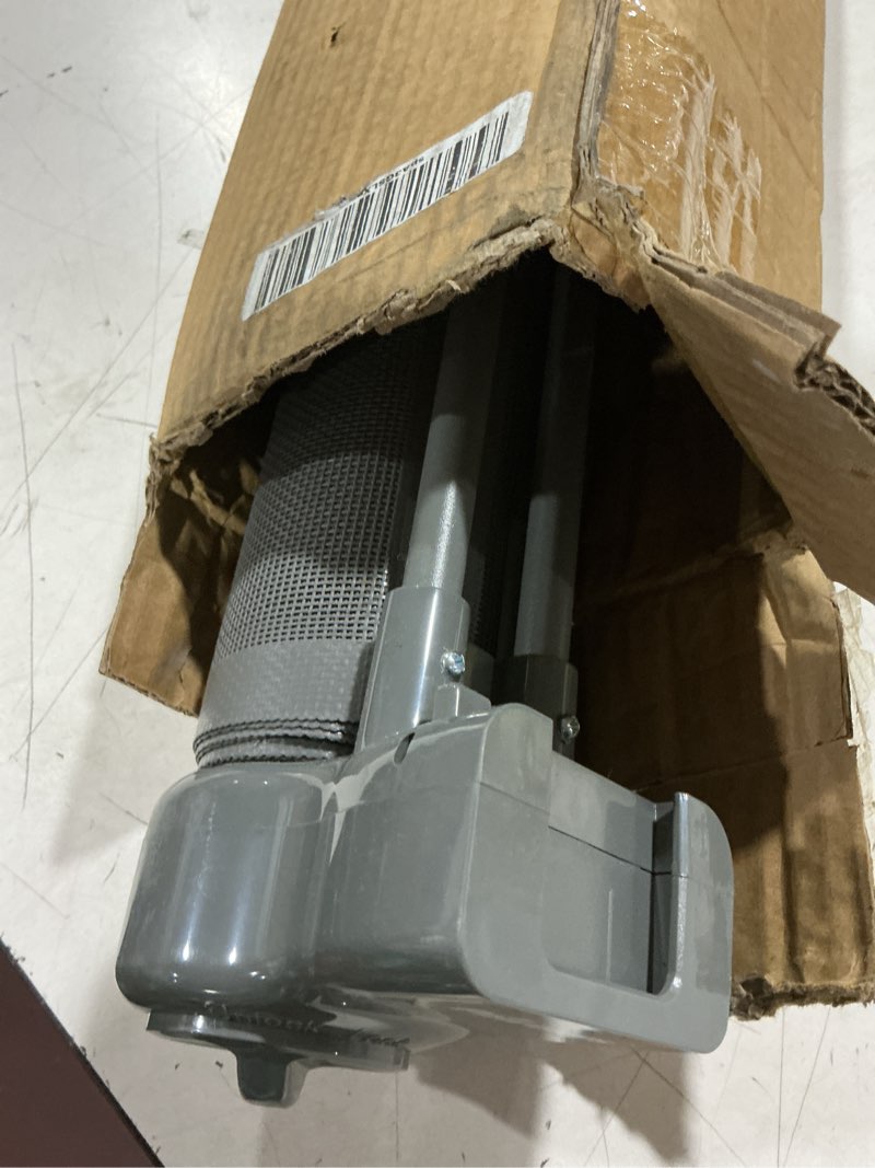 Condition photo showing As Is for upgrade 120" retractable baby gates extra wide with reinforced strips, 10 ft retractable dog gate for garage, 41" tall retractable gate indoor outdoor for pet and baby-grey gray 41" tall x 120" wide