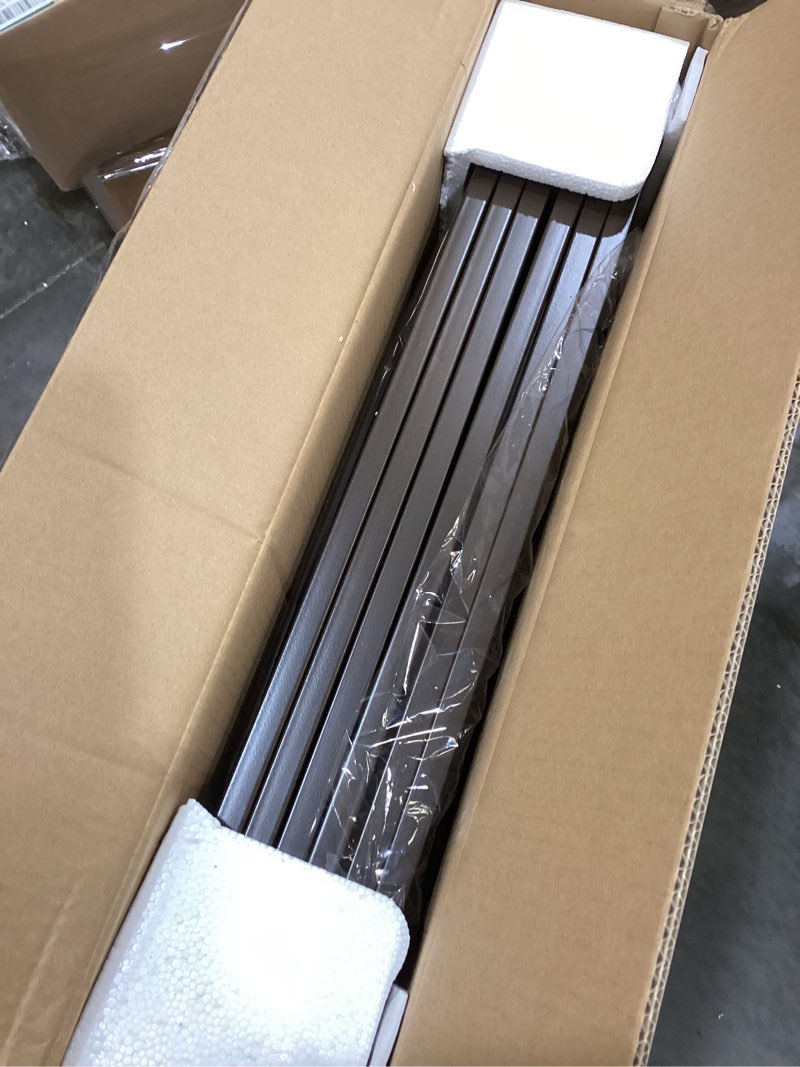 Condition photo showing Good Condition for JSB 144-inch Extra Wide 30-inch Tall Dog gate with Door Walk Through, Freestanding Pet Gate for Halls, Stairs & Home, Pet Puppy Safety Dog Fence with 2PCS Support Feet (Espresso) 6 Panels with Door Espresso