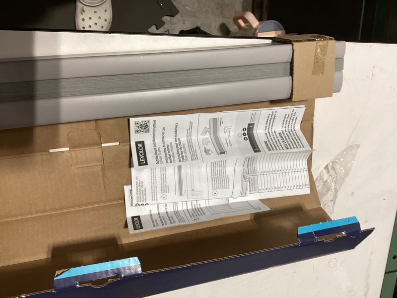 Condition photo showing As Is for LEVOLOR Trim+Go 37-in x 72-in Graphite Light Filtering Cordless Cellular Shade