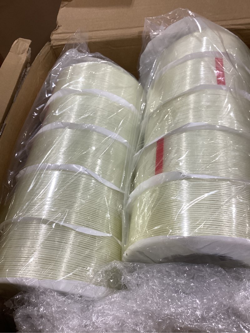 Condition photo showing Good Condition for treela 30 rolls strapping tape 2 inch x 60 yards 5.5 mil fiberglass filament tape transparent reinforced heavy duty packing strips for shipping sealing binding fixing 30 2 inch x 60 yards