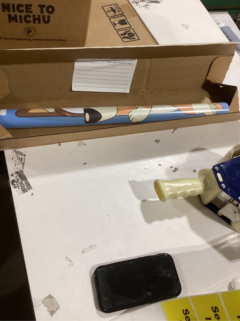 Condition photo showing Good Condition for Bluey (2018) - Stacked Up Family Fun Wall Poster, 34L" x 22.4W", Premium Unframed Version