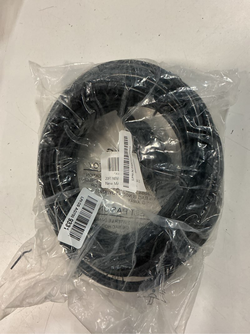 Condition photo showing Good Condition for 20ft nema 6-15p/6-15r power extension cord for 220/240v air-condition,power cable for led grow lights, digital ballast power cord,ul listed 3 prong 14 gauge sjtw cable,15 amp 240volt phyoto