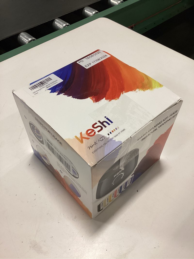 Condition photo showing New/Like New for KeShi Waxing Kit, Painless Hair Removal Wax Warmer with 6 Bags Hard WaxBeans for Full Body, Legs, Face, Eyebrows & Bikini— Ideal for Both Women & Men(Cream)