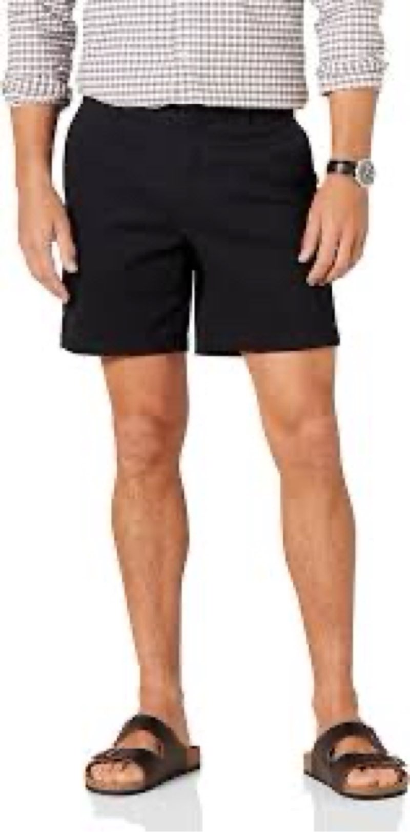 Amazon Essentials Men's Slim-Fit 7" Chino Shorts, Dark Navy, 31