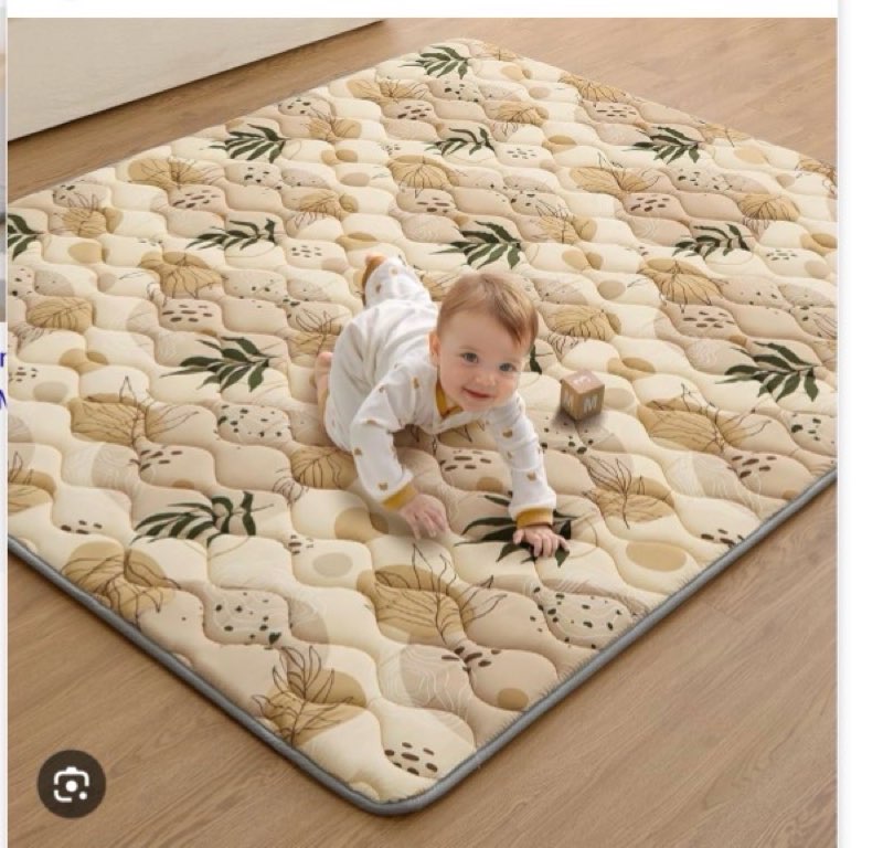 Blissful Diary Tapetes de juego para bebé para piso, tapete de corral de 50 x 50 pulgadas, tapete de espuma acolchada gruesa para bebés y niños pequeños, antideslizante y lavable a máquina, diseño
