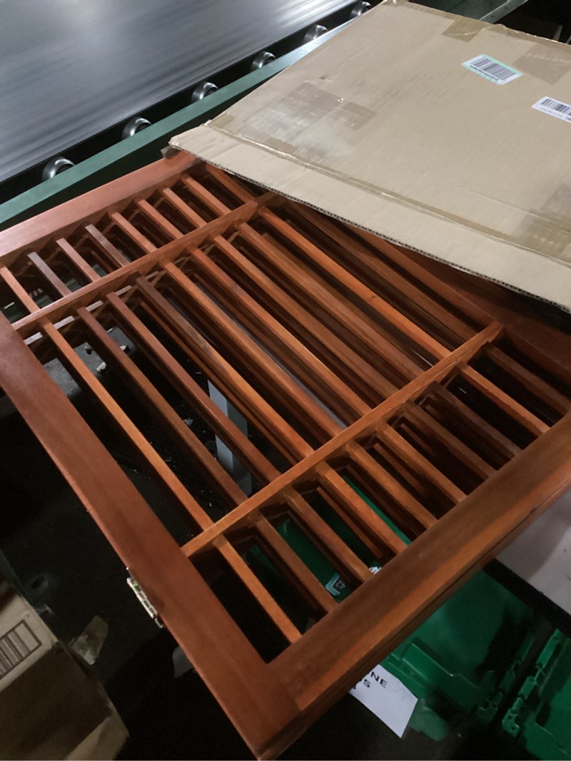 Condition photo showing Good Condition for Urnporium Pet Dog Gate Freestanding, Strong Durable Folding Wooden Fence, Portable Acacia Hardwood Safety Barrier for Indoor & Outdoor Use (Brown Pet Gate, 3 Panel 24" Tall) 3 Panel 24" Tall Brown Pet Gate